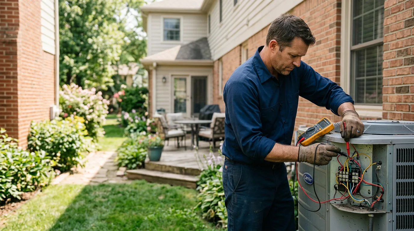 HVAC technician working near South Roxana, IL
